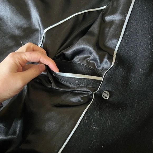 Calvin Klein Black Wool Winter Coat - Picture 9 of 15